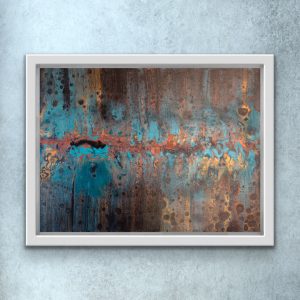 Acrylic pour teal copper