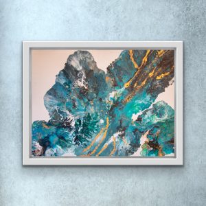 Acrylic pour copper storm