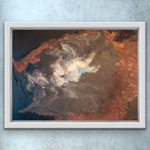 Acrylic pour gold drip