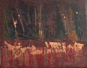 Mixed media wooden board